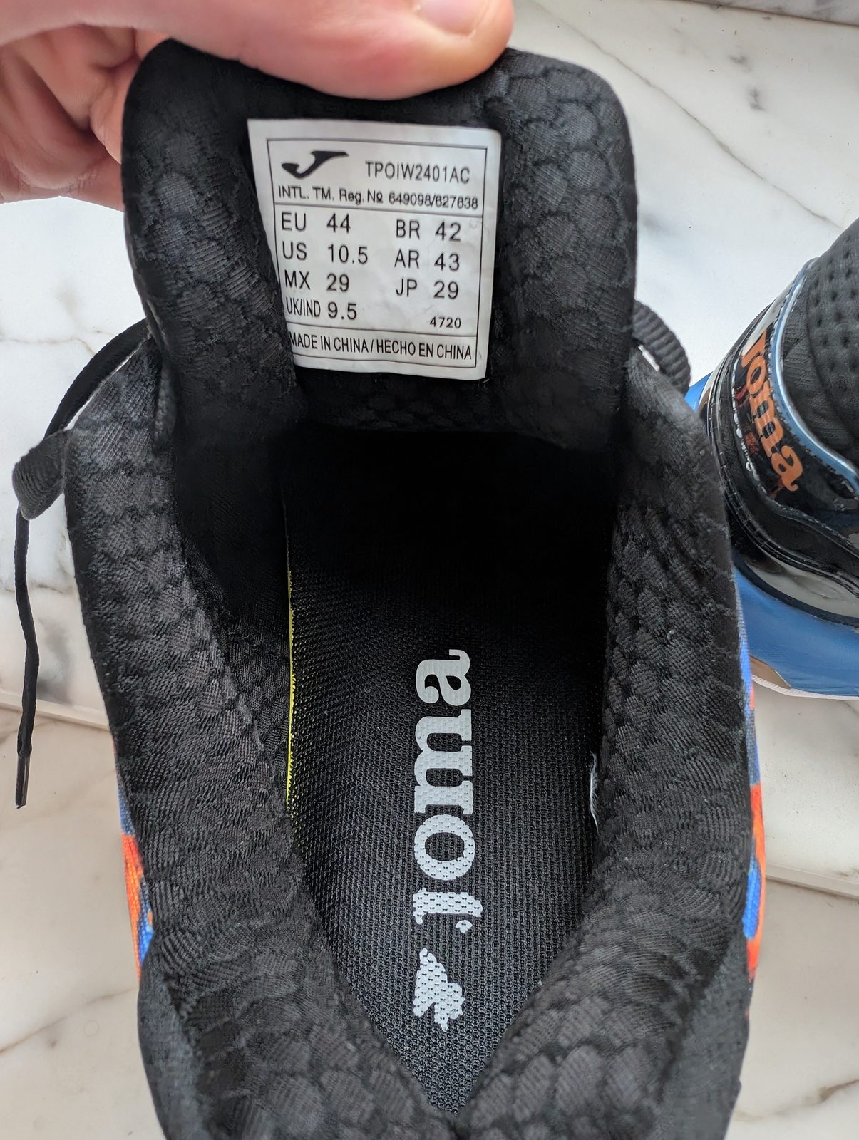 JOMA POINT MEN 2401 Noir/Orange - Taille 44